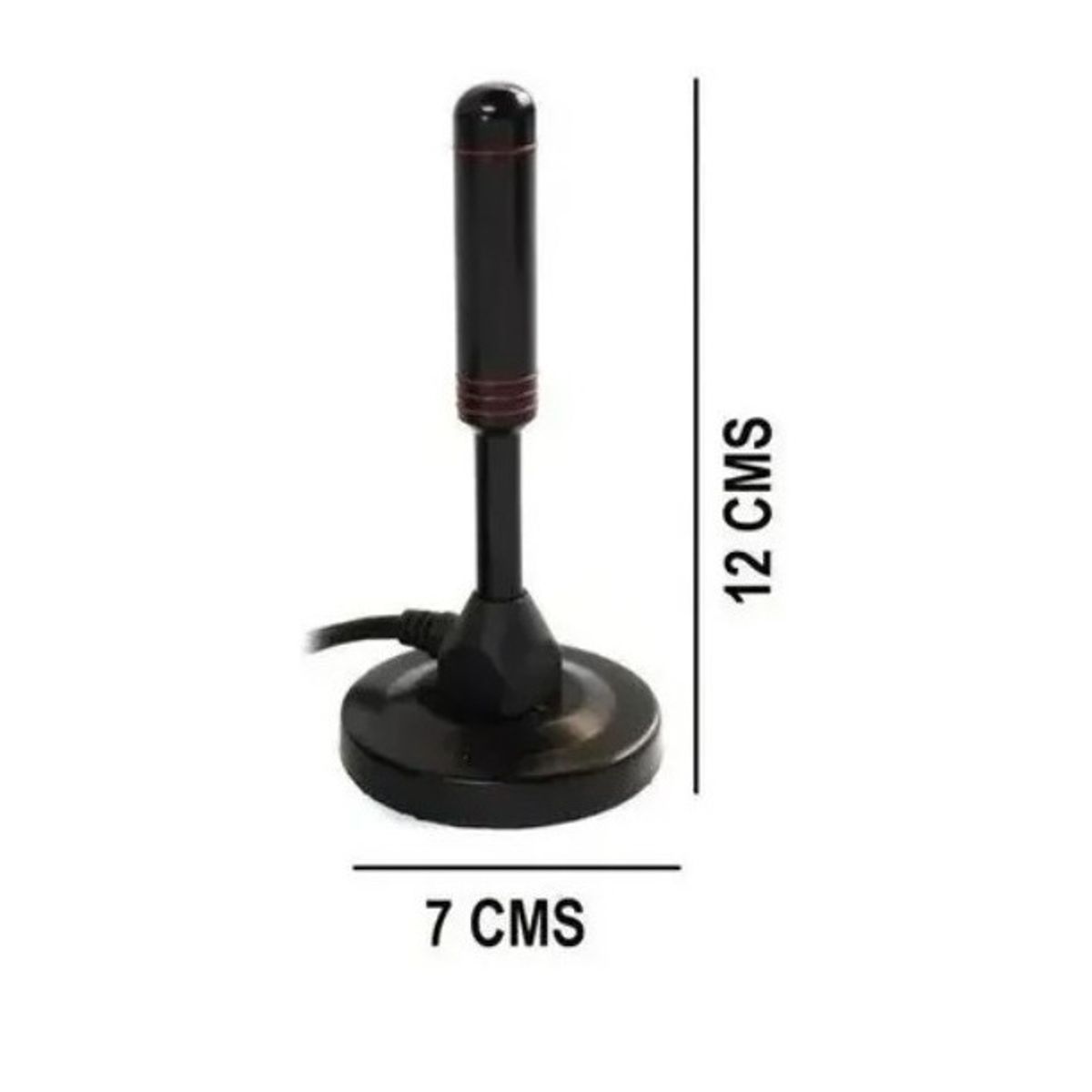 GENERICO - Antena Digital para Televisor con Base Magnética  Interior y Exterior