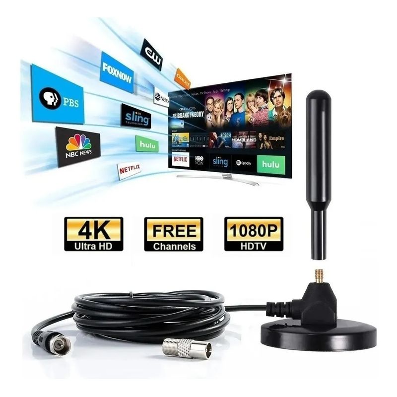 GENERICO - Antena Tv Digital HD Con Imán Exterior Interior