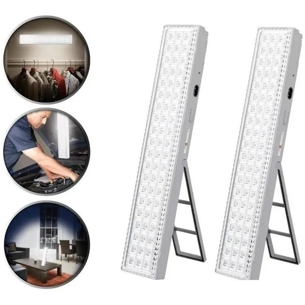 GENERICO - Pack X2 Luces de Emergencia Recargable 60LED 24hrs