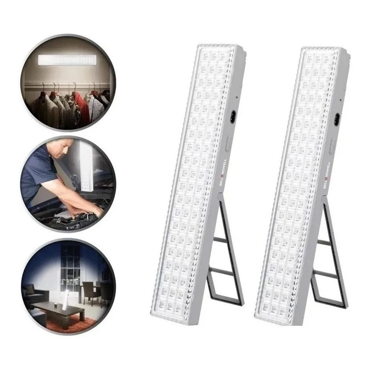 GENERICO - Pack X2 Luces de Emergencia Recargable 60LED 24hrs