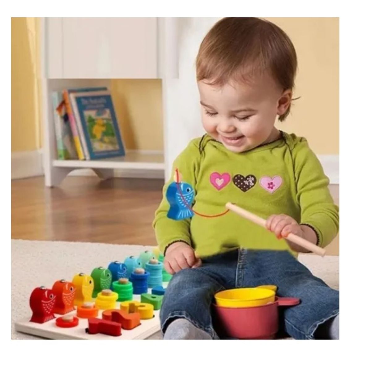 GENERICO - Puzzle Madera Matematico de Pesca con Iman