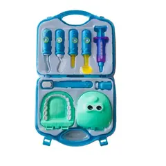 GENERICO - Set Dentista Niños Niñas Juguete De 9 Piezas En Maleta-Azul