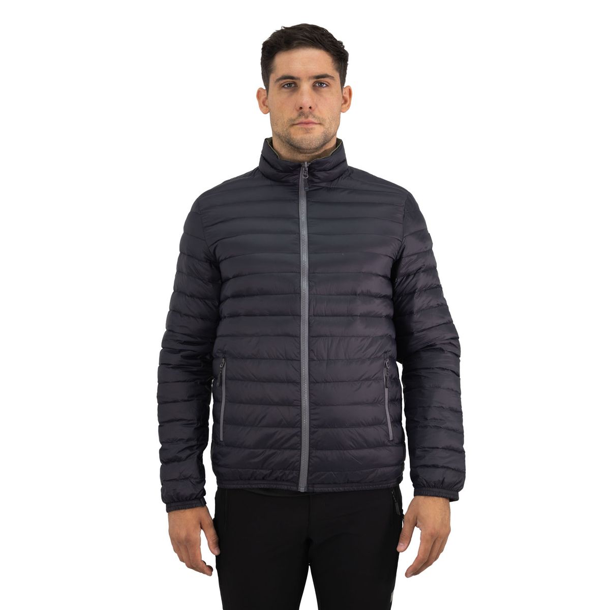 HARDWORK - Parka Pluma HW Goose Reversible Negro/Verde Oliva