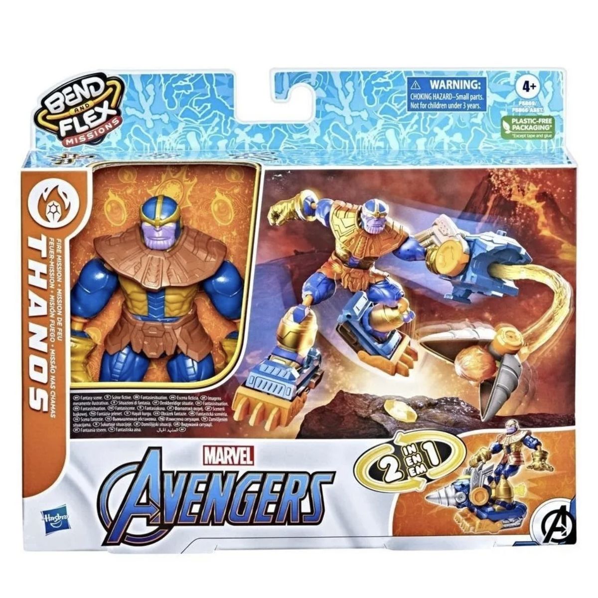 HASBRO - Figura Bend And Flex Missions Thanos Fire Mission