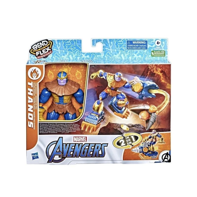 HASBRO - Figura Bend And Flex Missions Thanos Fire Mission