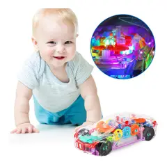 GENERICO - Auto transparente de Engranaje con Luz y Sonido