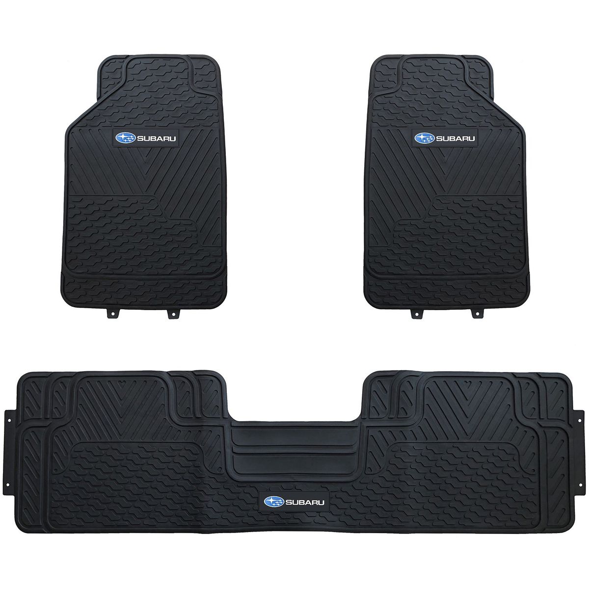 GENERICO - Pisos De Goma Para Vehiculo 3 Piezas Negro Subaru