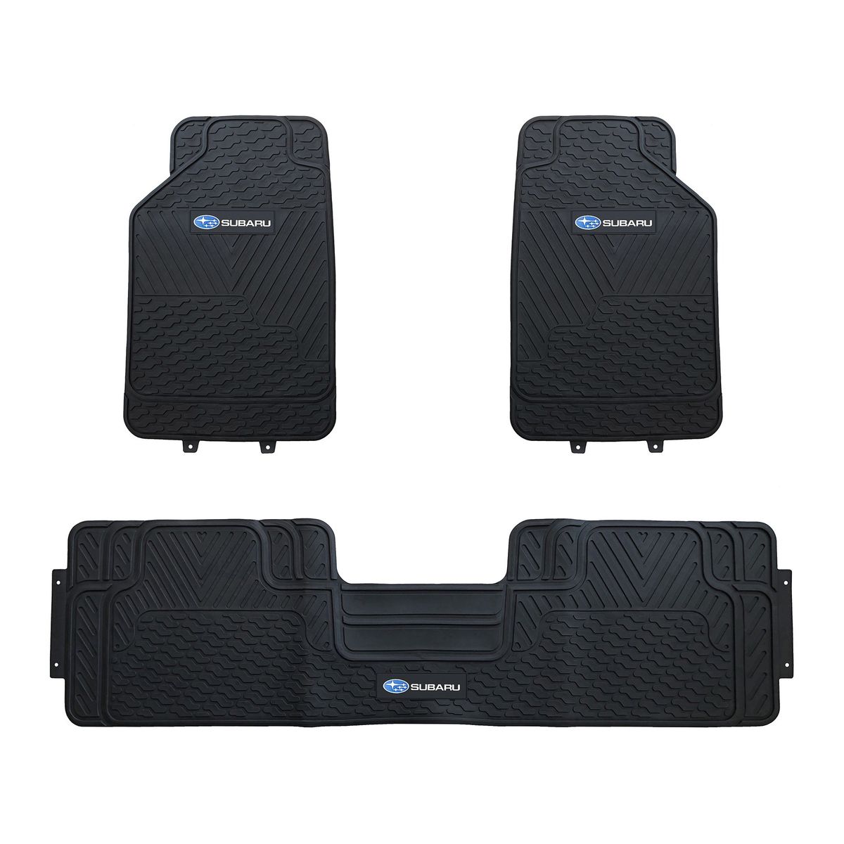 GENERICO - Pisos De Goma Para Vehiculo 3 Piezas Negro Subaru
