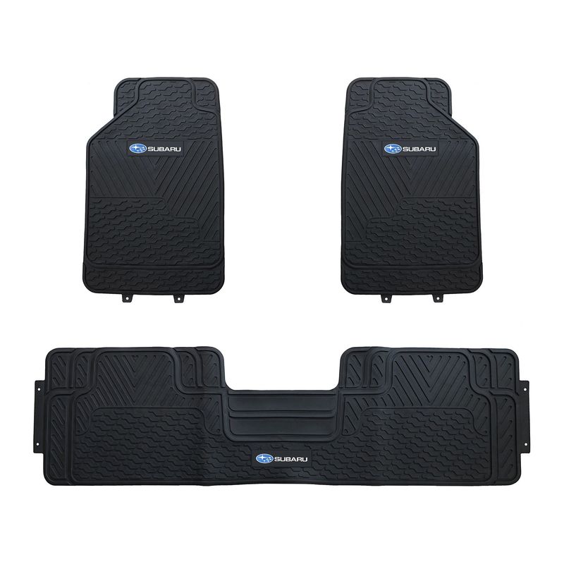 GENERICO - Pisos De Goma Para Vehiculo 3 Piezas Negro Subaru