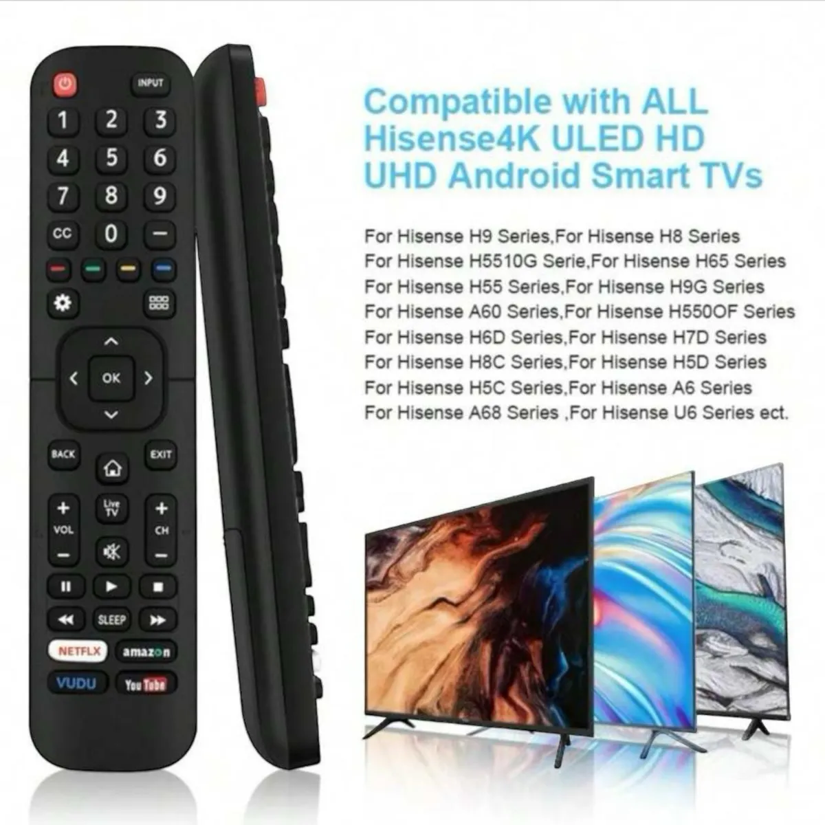 GENERICO - CONTROL REMOTO HISENSE BHG SMART TV FULL HD  ANDROID 4K