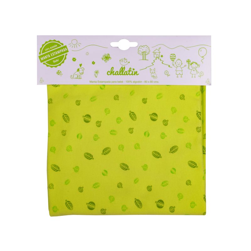 CHALLATIN - Pack Manta Estampada Tuto Grande En Bolsa Verde