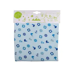 CHALLATIN - Pack Manta Estampada Tuto Grande En Bolsa Celeste