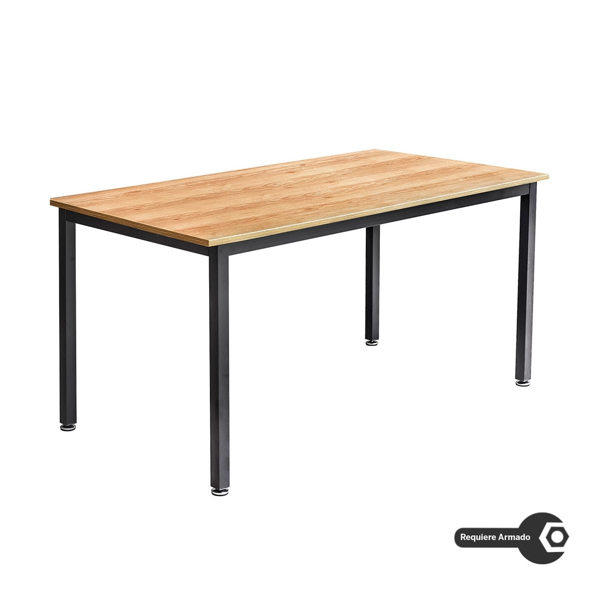 NECTAR - Escritorio de Madera de Acacia y Metal Moderno Minimalista y Resistente 65x150x80cm