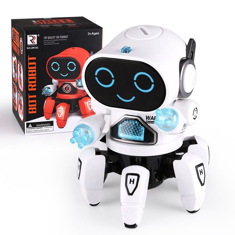 GENERICO - Robot Araña Musical Bailarín Juguete Con Luces Led - BLANCO