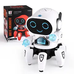 GENERICO - Robot Araña Musical Bailarín Juguete Con Luces Led - BLANCO