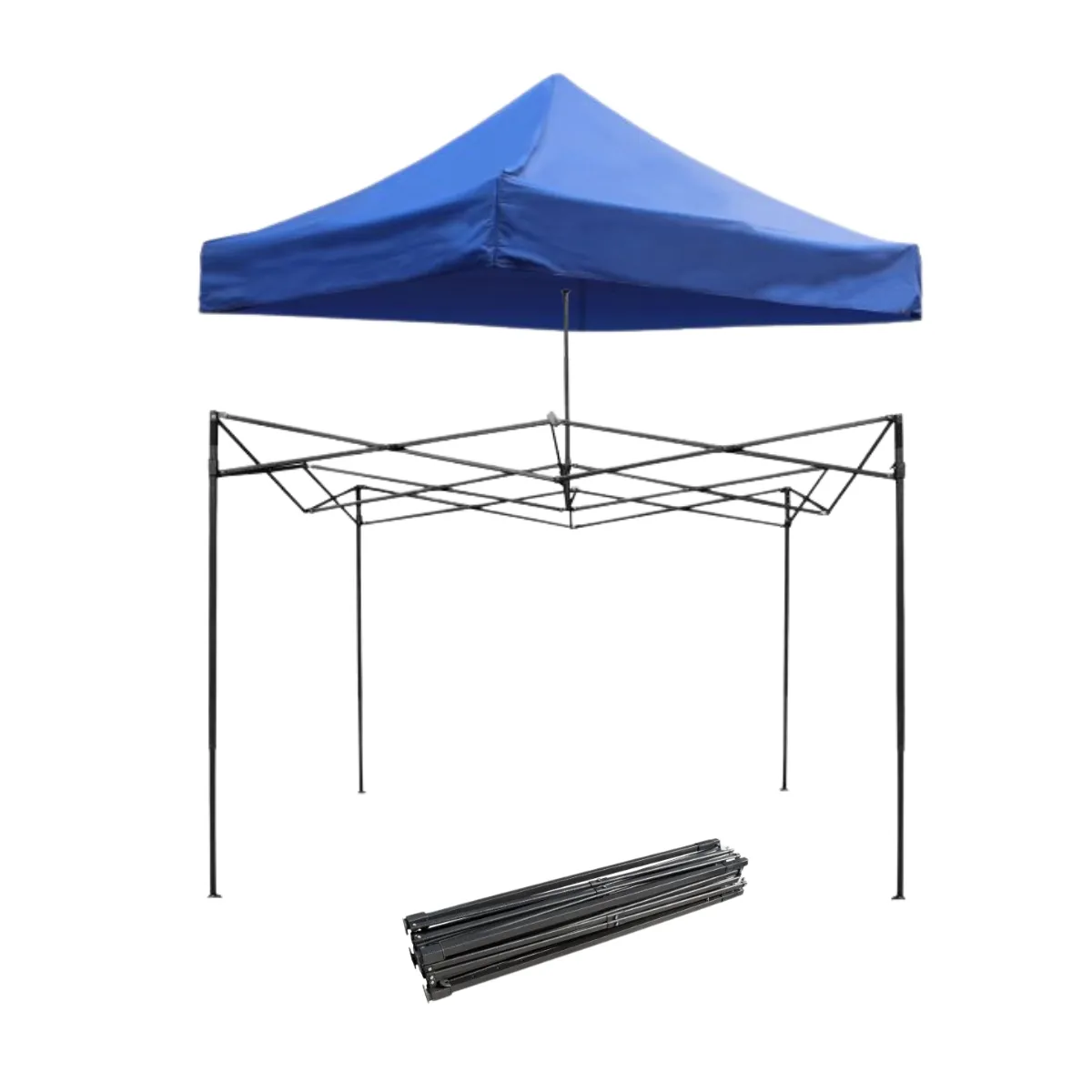 NECTAR - Toldo Plegable Tipo Araña 3x3 m Color Azul  Lona UV y Estructura Metálica