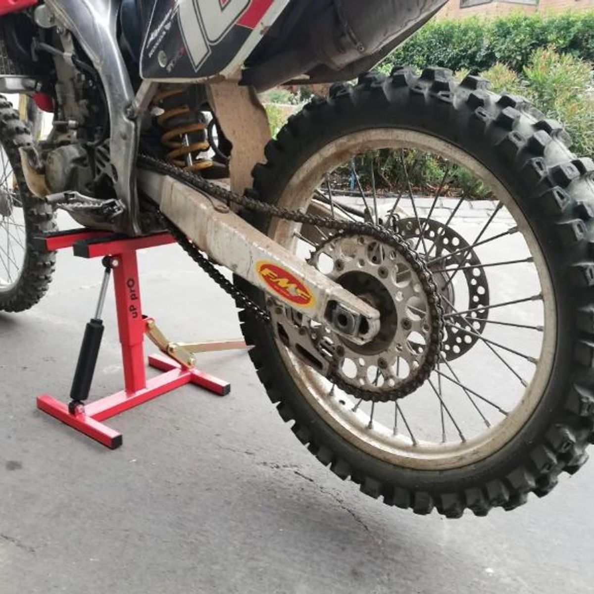 GENERICO - Caballete Elevador Moto Con Amortiguador