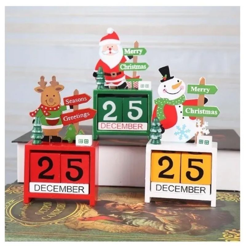 GENERICO - Calendario Adorno De Navidad Reofrey De Madera  Cea