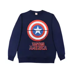 MARVEL - Poleron Hombre Capitan America Shield Azul