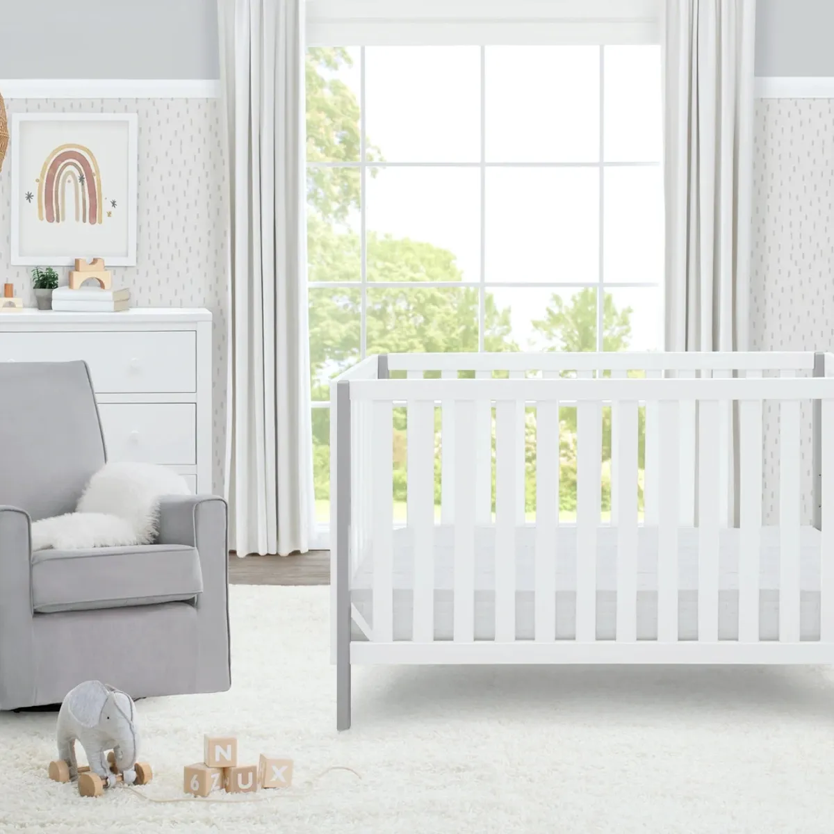 DELTA CHILDREN - CUNA DE MADERA SOLIDA CONVERTIBLE 3 EN 1 MILO