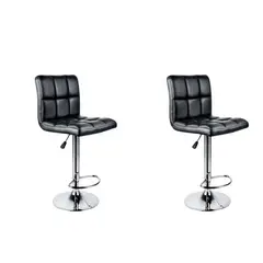 GENERICO - PACK 2 UN PISO BAR PU 40X45X90X110CM NEGRO BIGHOUSE-MIMBRAL.