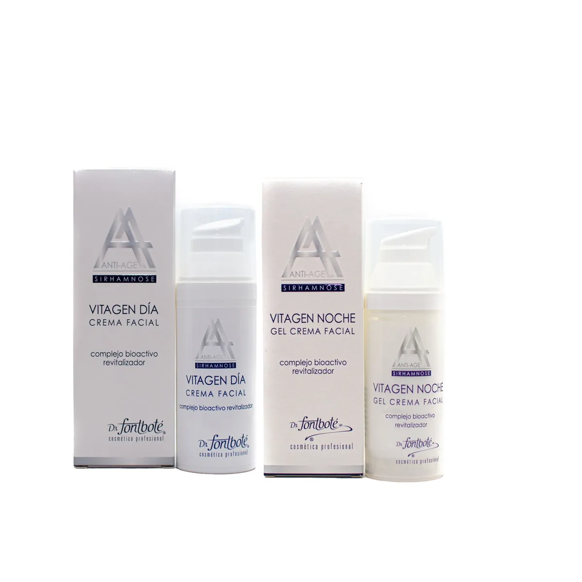 DR FONTBOTE - Crema Facial Vitagen Dia y Vitagen Noche Pack Dr Fontbote.-