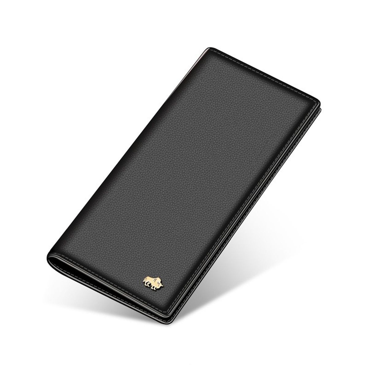 GENERICO - Chequera De Cuero Genuino Delgada Lujo Bison Denim