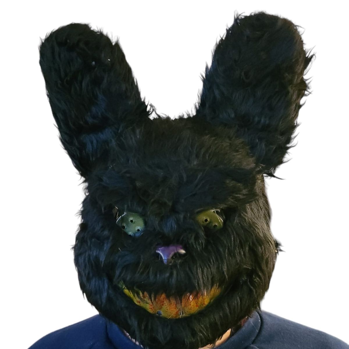 GENERICO - Mascara Halloween Conejo Negro Terror Niño y Adulto