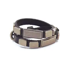 VEINTISEIS VEINTE - PULSERA GEO CUERO / 2620 JOYAS