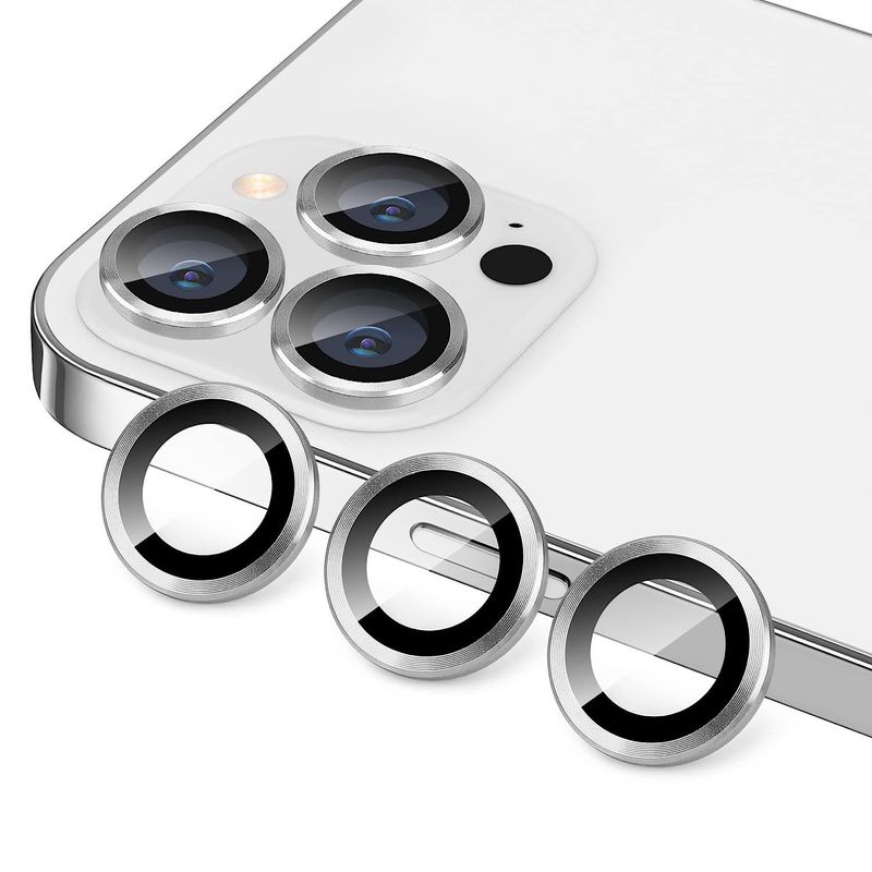 GENERICO - Protector De Camara Para iPhone 14 Pro - 14 Pro Max - Silver