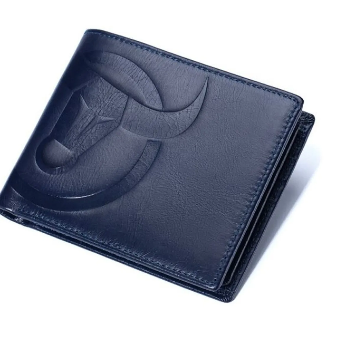 GENERICO - Billetera Hombre Cuero Genuino Lujo Bull Captain Mod Animal