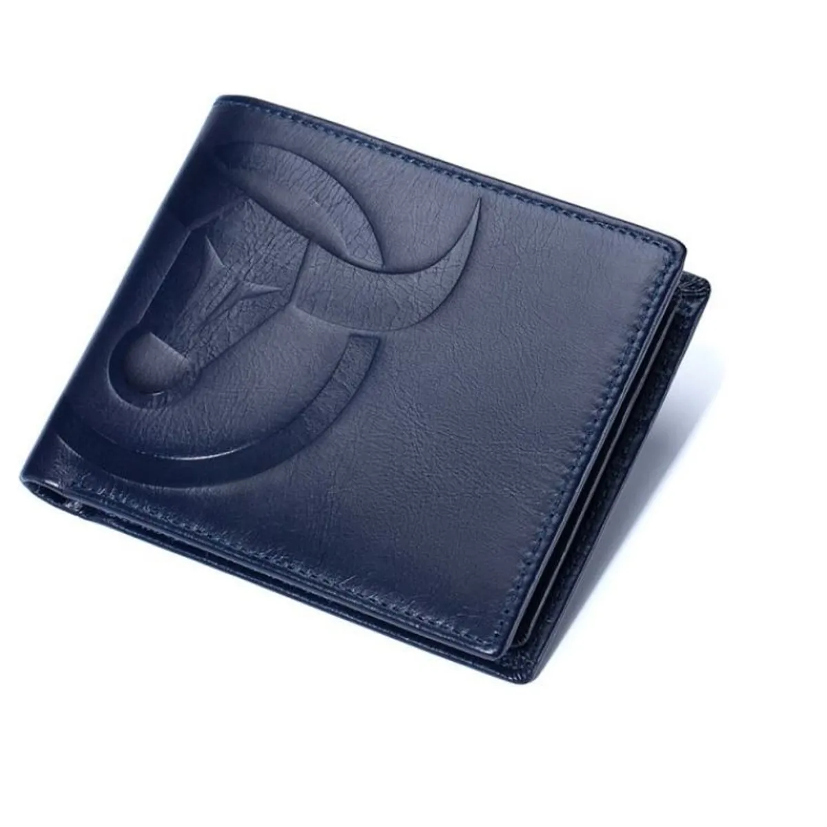 GENERICO - Billetera Hombre Cuero Genuino Lujo Bull Captain Mod Animal