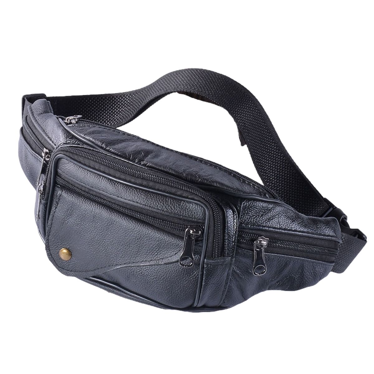 GENERICO - Banano Riñonera Amplia Cuero Genuino Unisex Mod Punto