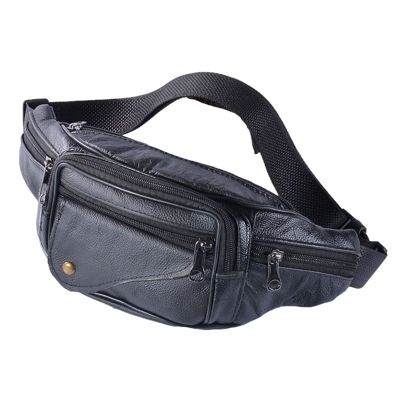 GENERICO - Banano Riñonera Amplia Cuero Genuino Unisex Mod Punto