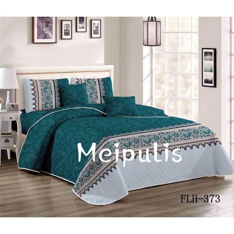 GENERICO - Cobertor tipo Quilts de Verano + Juego de Sabanas 2 plazas 373