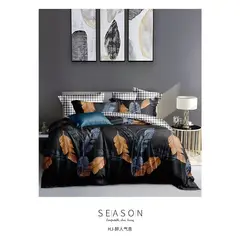 GENERICO - Cobertor tipo Quilts de Verano + Juego de Sabanas 1,5 Plaza HJ T