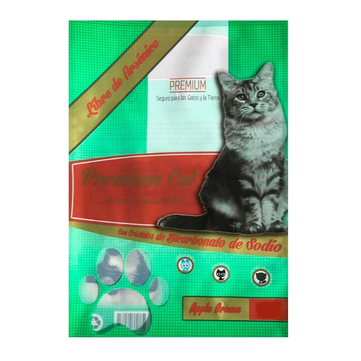 PREMIUM - Premium Cat Arena Super Aglutinante, Aroma Manzana 5kg.