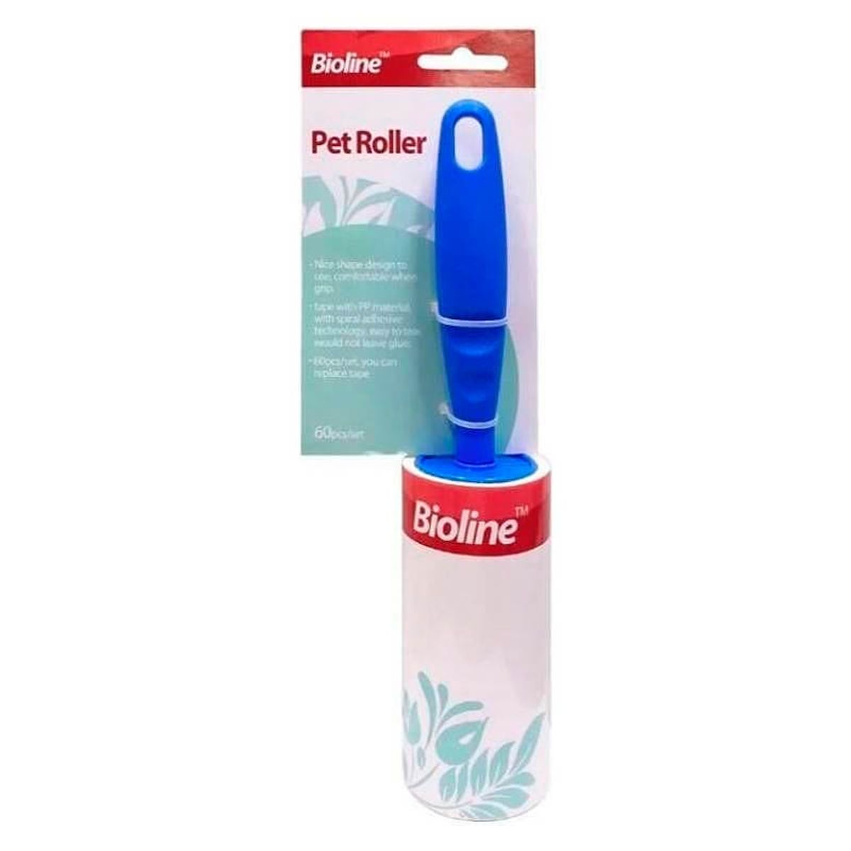 BIOLINE - Rodillo Adhesivo Saca Pelos y Pelusas Bioline Pet Roller