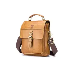 GENERICO - Bolso Bandolera Hombre Cuero Genuino Bull Captain Mod Land