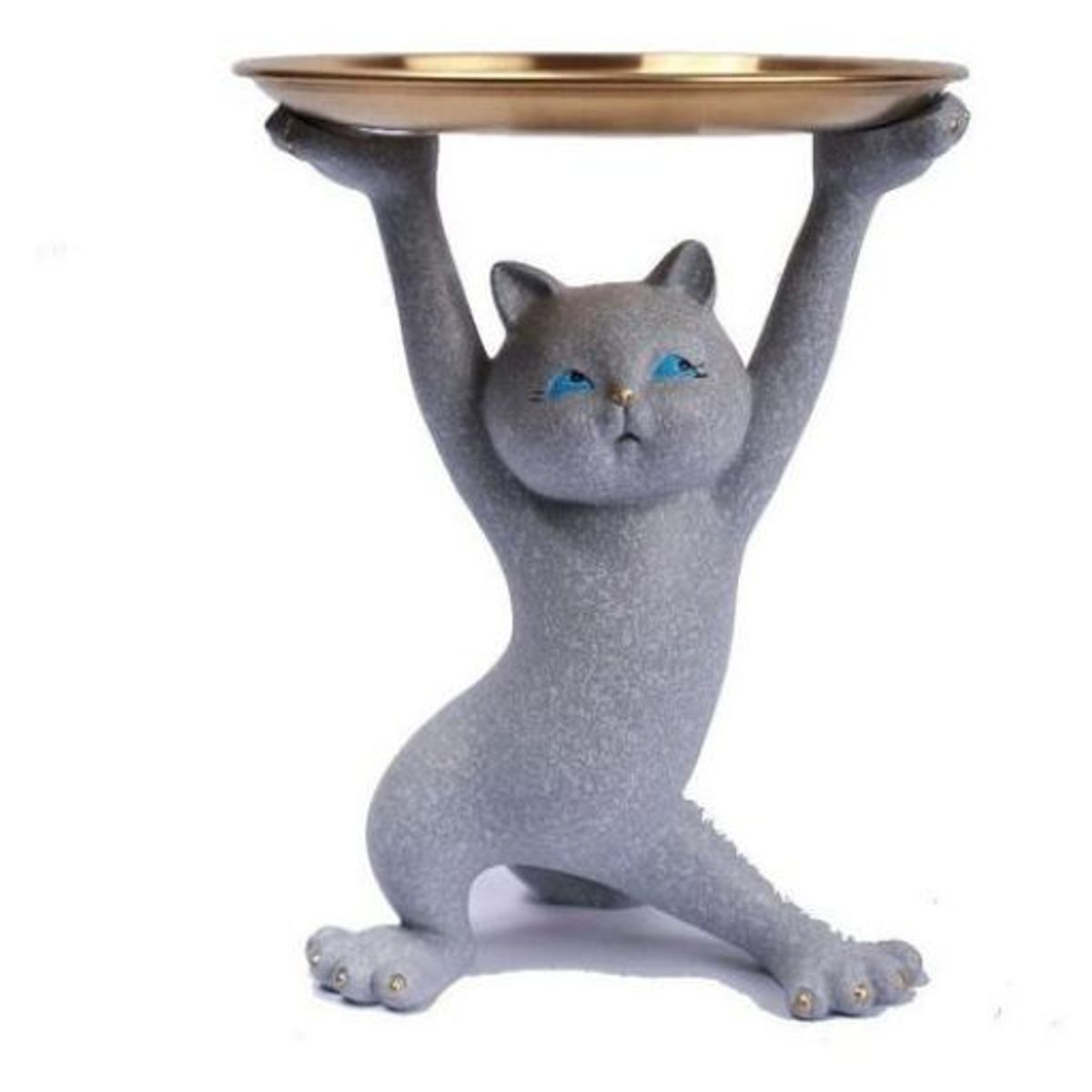 GENERICO - Bandeja De Almacenamiento De Joyas Diseño De Gato - Gris