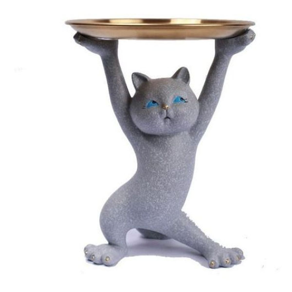 GENERICO - Bandeja De Almacenamiento De Joyas Diseño De Gato - Gris