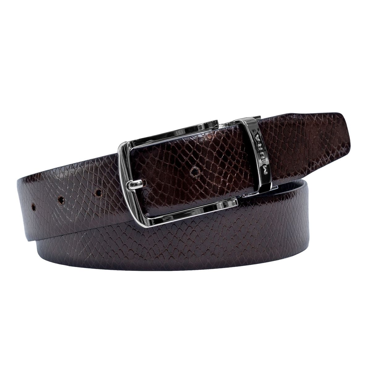 MIURA - Cinturón Miura Hombre Mod. Ajax Reversible 100 % Cuero Natural