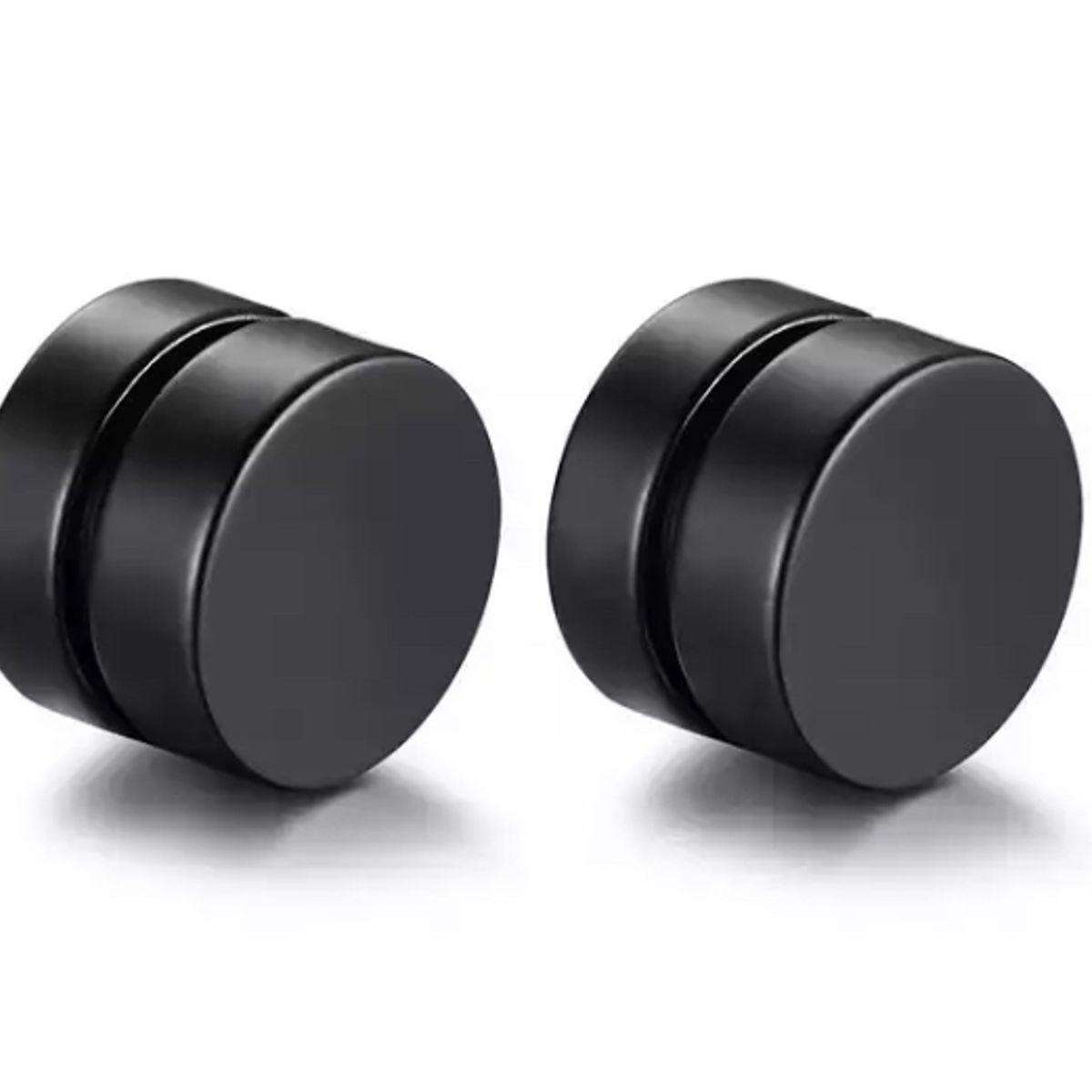 JOYA - Aros Negros Magnéticos Sin Perforación Con Iman