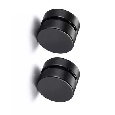 Imagen 2 del producto Aros Negros Magnéticos Sin Perforación Con Iman