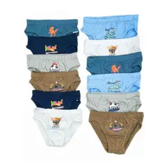 MALCREADO34401 - Pack 6 Slip Niño de Algodon.