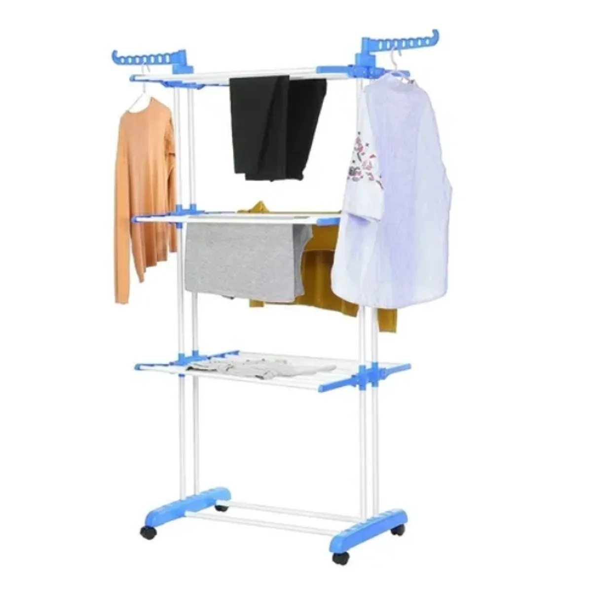 CRUSEC - Tendedero Organizador Colgador Ropa Plegable 3 N