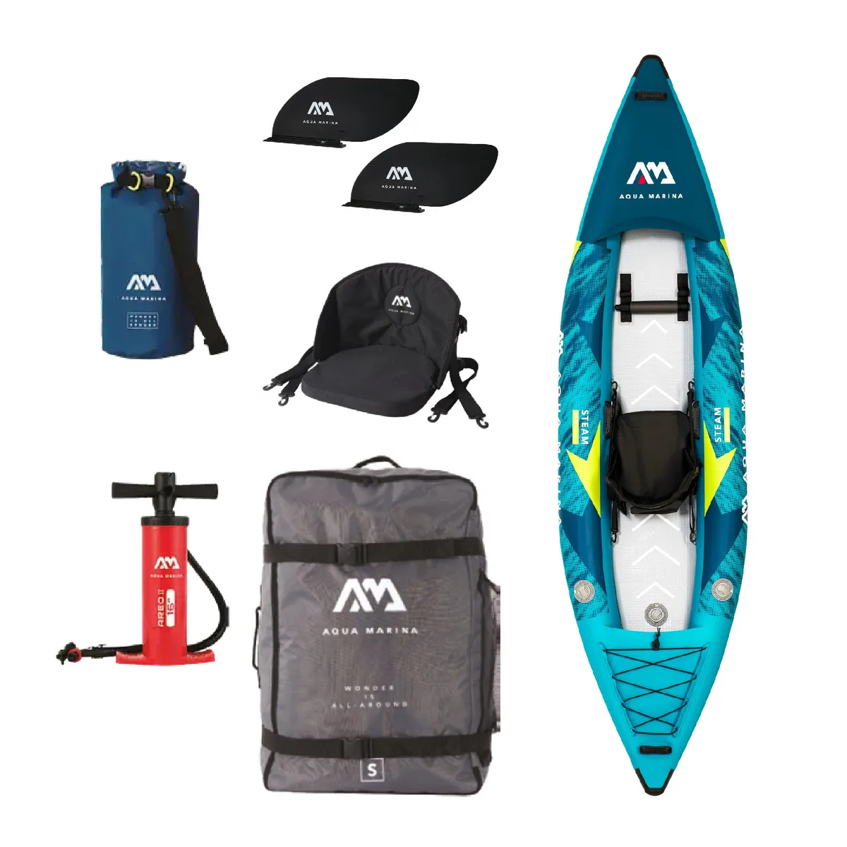 AQUA MARINA - Kayak Inflable Steam Single / Kayak Aqua Marina