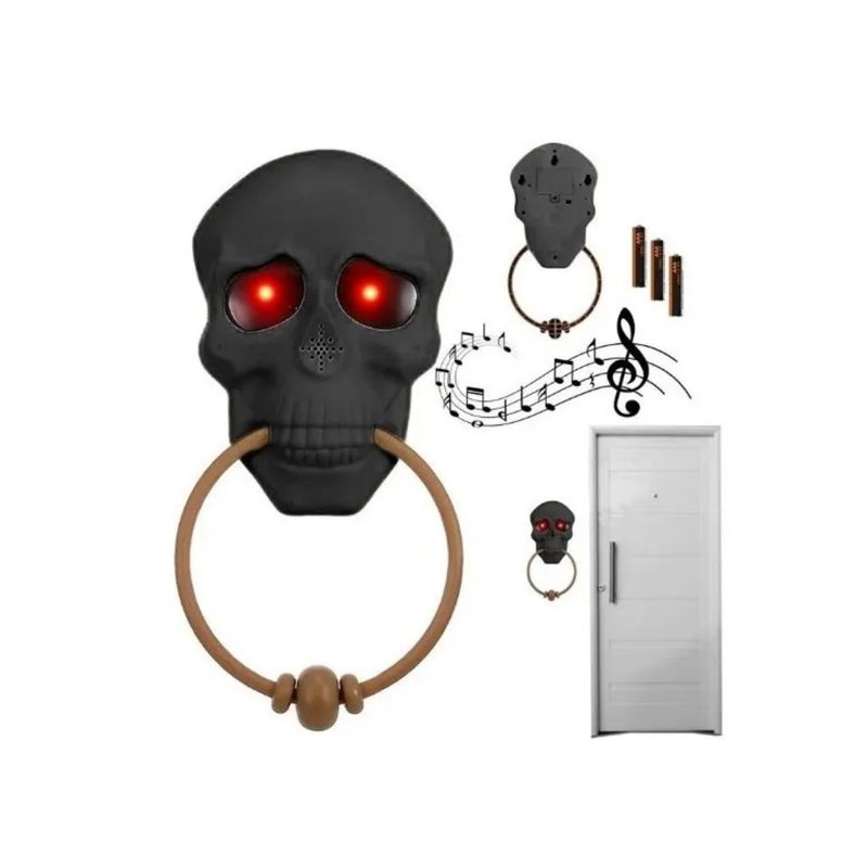 GENERICO - Timbre Para Puerta Calavera Halloween