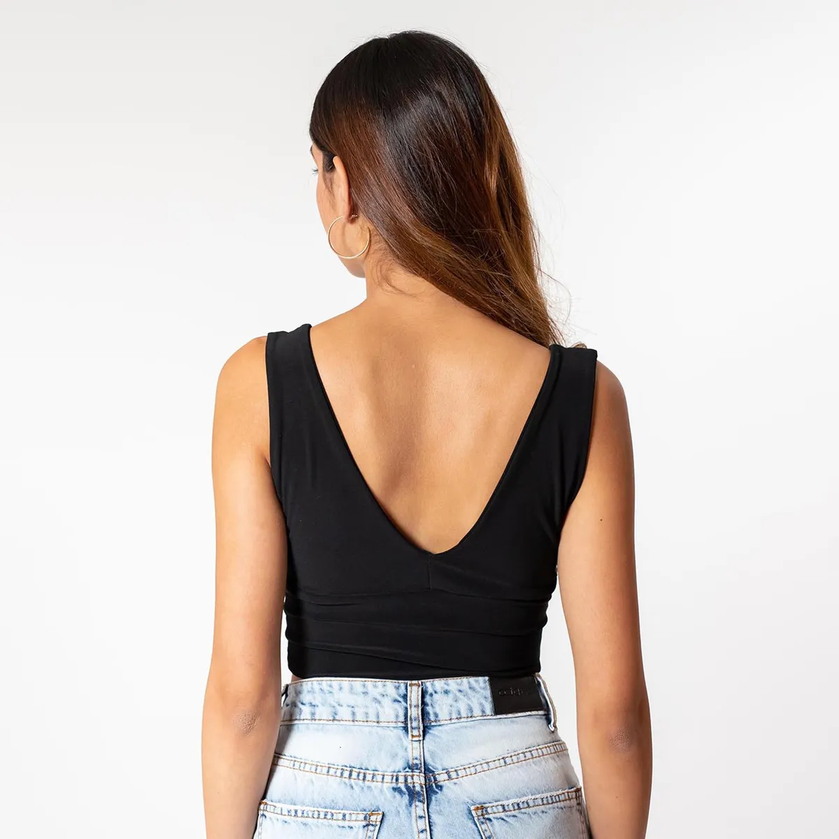 NATALIA SEGUEL - Crop Top Vera Negro Natalia Seguel