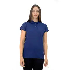 QUEBEC - Polera Pique Manga Corta Azul Mujer